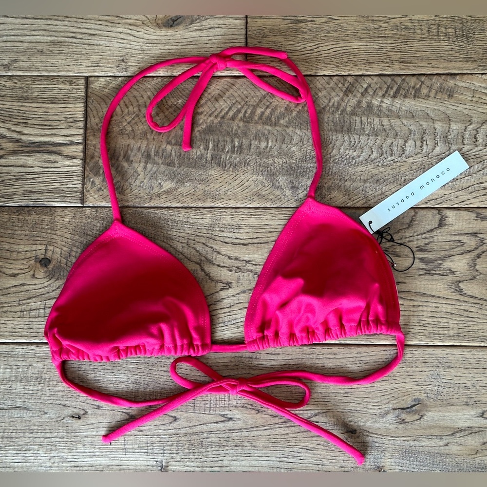 Susana Monaco Tie String Bikini Top size Medium NWT